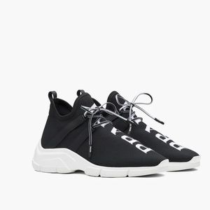 Prada XY knit sneakers in black & white